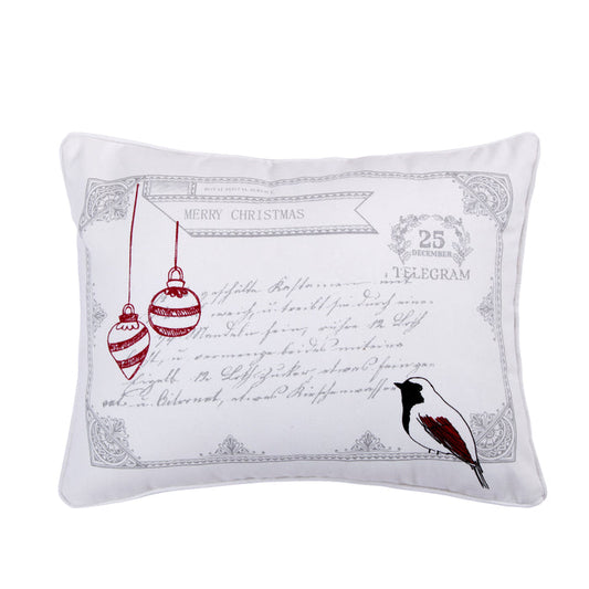 Levtex Home Holly Birds Postcard Pillow Decorative Pillows