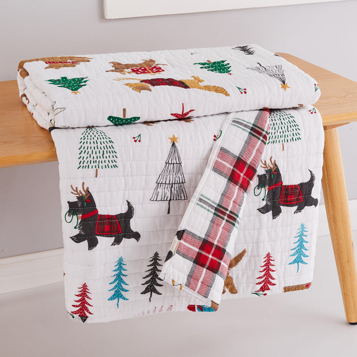 Levtex Home Jingle Paws Quilted Throw Throws