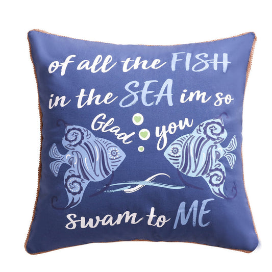 Levtex Home Laida Beach Fish, Sea, Me Pillow Decorative Pillows