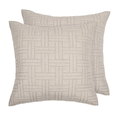 Levtex Home Melange Stitch Euro Sham Set of 2 Euro Shams