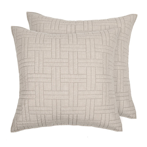Levtex Home Melange Stitch Euro Sham Set of 2 Euro Shams