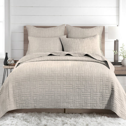 Levtex Home Melange Stitch Euro Sham Set of 2 Euro Shams