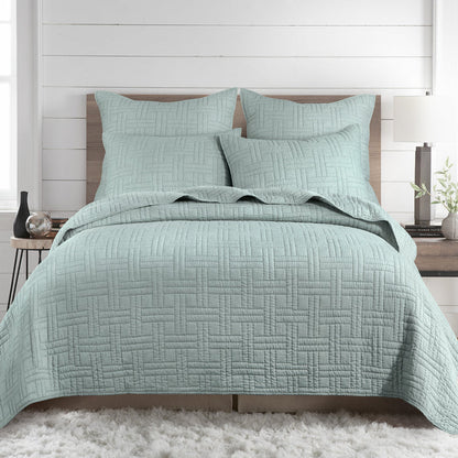 Levtex Home Melange Stitch Euro Sham Set of 2 Euro Shams