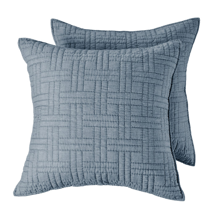 Levtex Home Melange Stitch Euro Sham Set of 2 Euro Shams