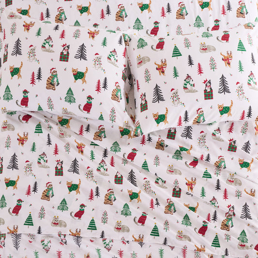Meowy Christmas Sheet Set