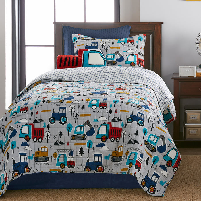 Levtex Home Mod Trucks Shaped Pillow Kids Decorative Pillows