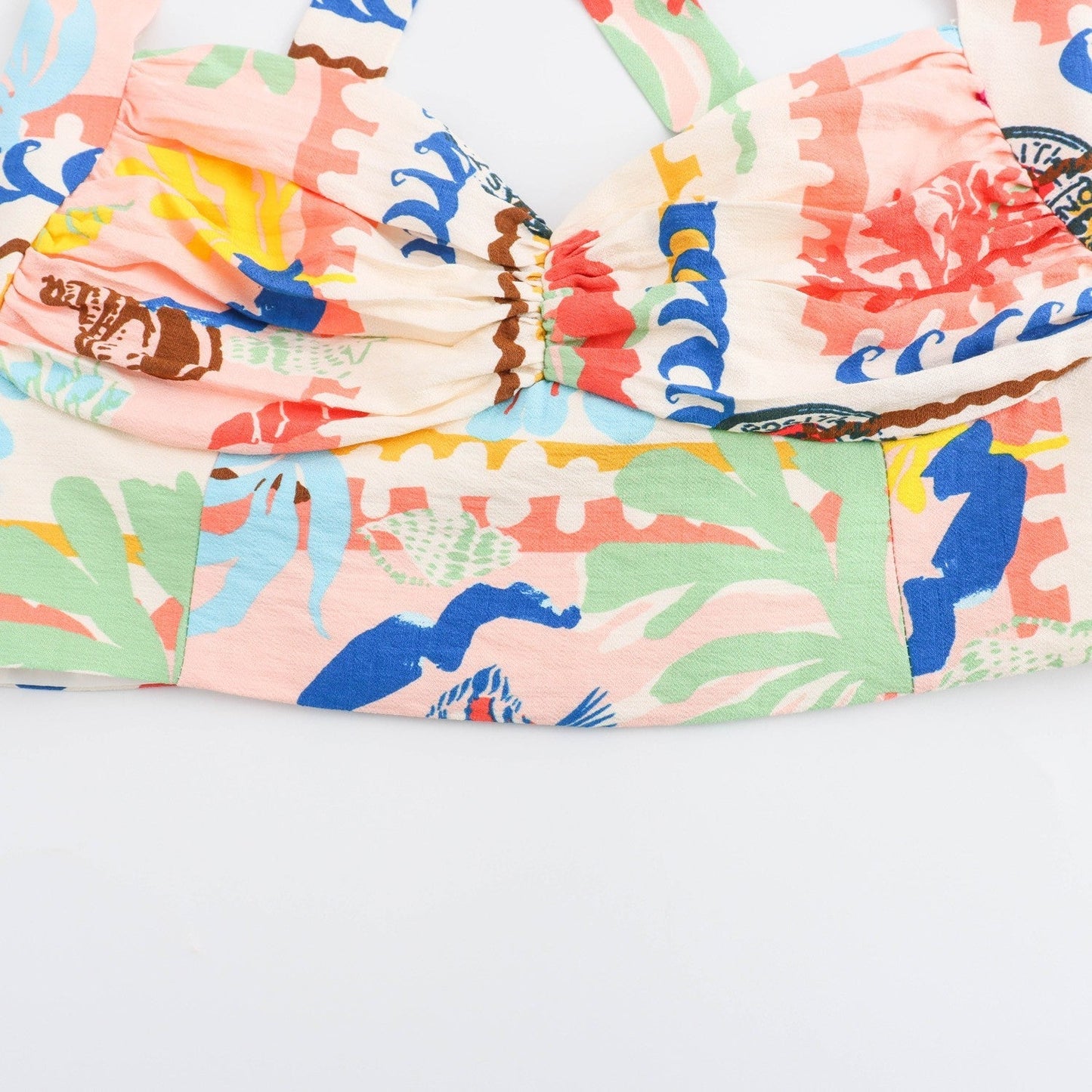 Vacation Printed Print Midi Maxi Skirt Set