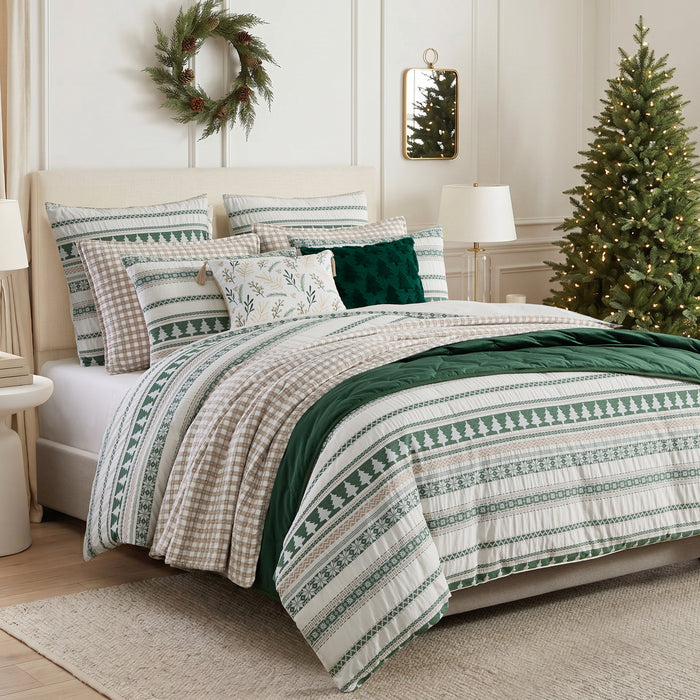 Pine Tree Jacquard Comforter Set