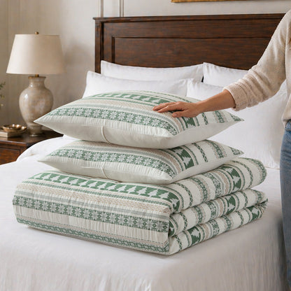 Pine Tree Jacquard Comforter Set