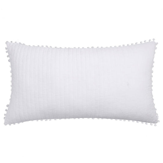 Levtex Home Pom Pom White King Sham Shams