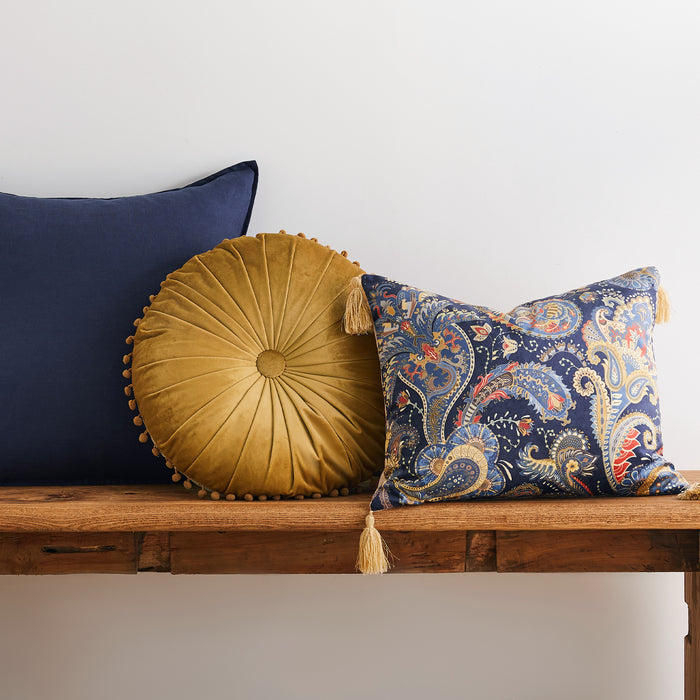 Levtex Home Printed Velvet Paisley Tassel Pillow Decorative Pillows