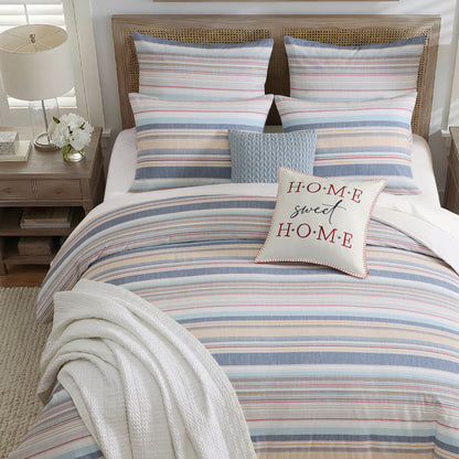 Providence Stripe Home Sweet Home Pillow