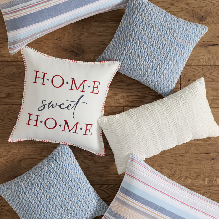 Providence Stripe Home Sweet Home Pillow