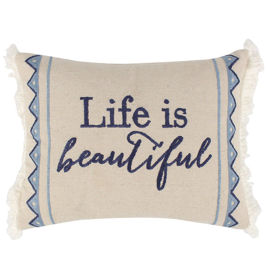 Levtex Home Riella Garden Life Is Beautiful Pillow Decorative Pillows