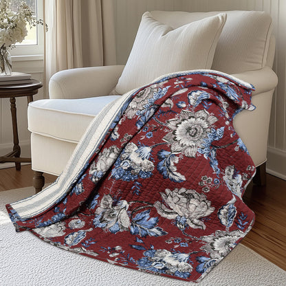 Royce Red Quilted Throw