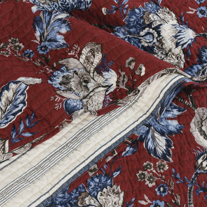 Royce Red Quilted Throw