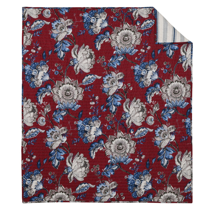 Royce Red Quilted Throw