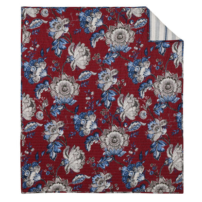 Royce Red Quilted Throw