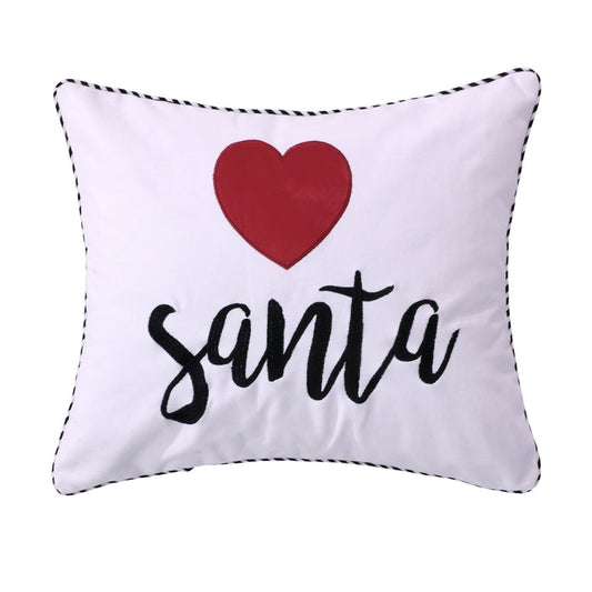 Levtex Home Rudolph Heart Santa Pillow Decorative Pillows