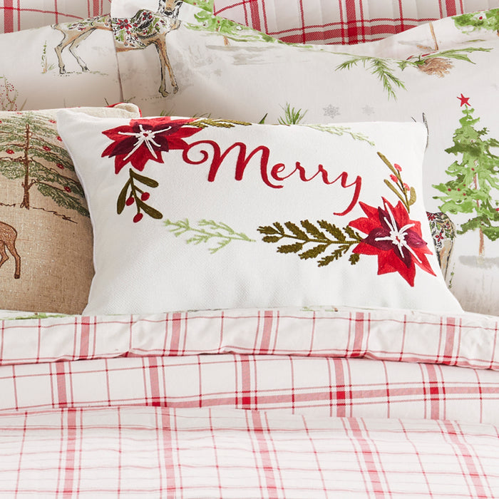 Levtex Home Sleigh Bells Merry Pillow Decorative Pillows