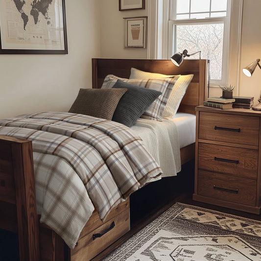 Levtex Home Spencer Plaid Flannel Duvet Cover Set Duvets