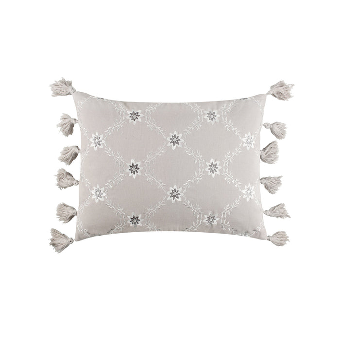 Levtex Home St. Ives Embroidered Pillow with Tassels Decorative Pillows