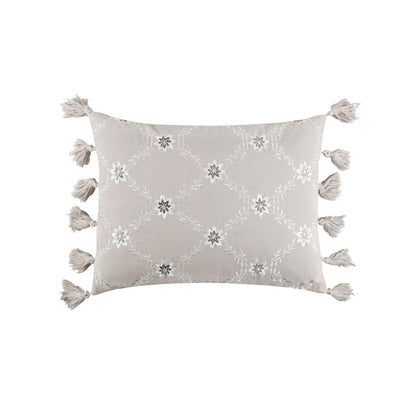 Levtex Home St. Ives Embroidered Pillow with Tassels Decorative Pillows