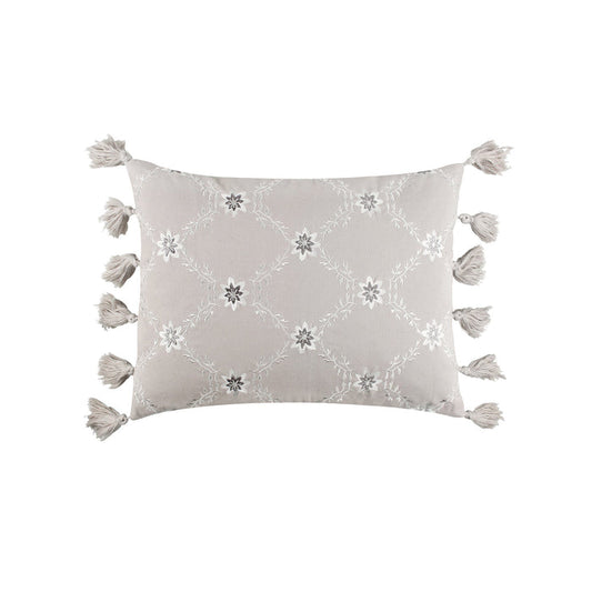Levtex Home St. Ives Embroidered Pillow with Tassels Decorative Pillows