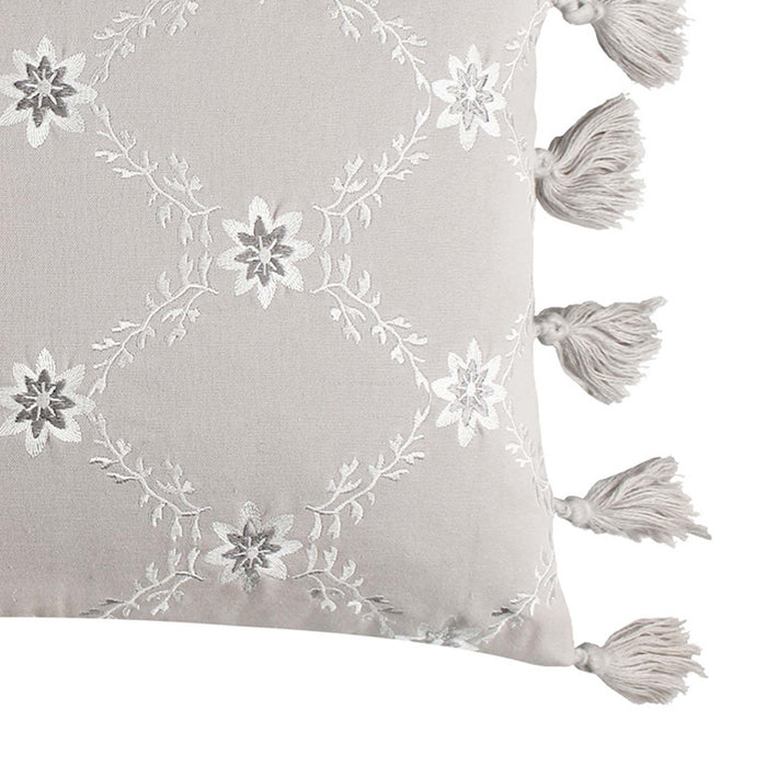 Levtex Home St. Ives Embroidered Pillow with Tassels Decorative Pillows
