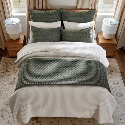 Levtex Home Velvet Stitch Euro Sham - Set of 2 Euro Shams