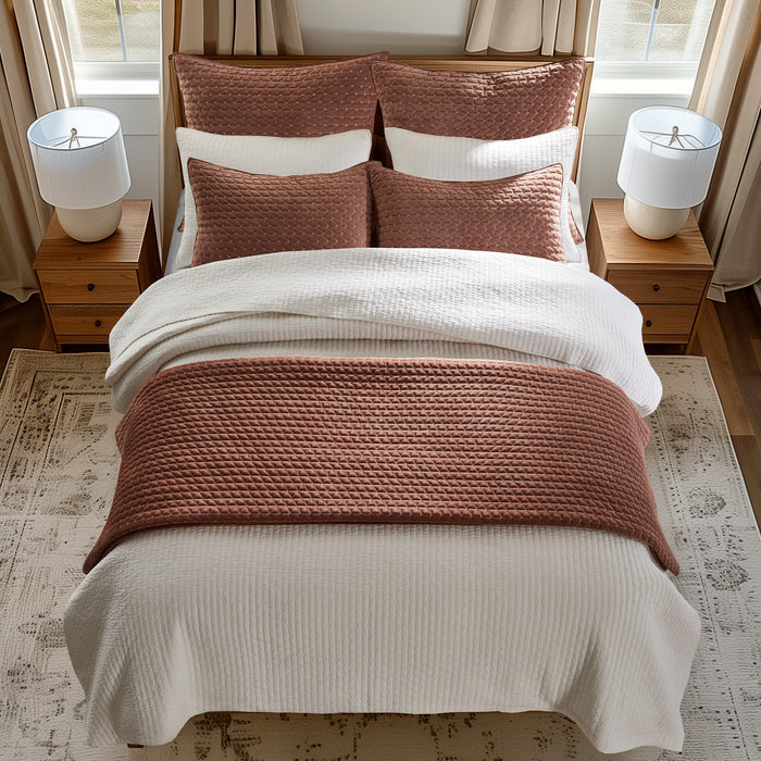 Levtex Home Velvet Stitch Euro Sham - Set of 2 Euro Shams