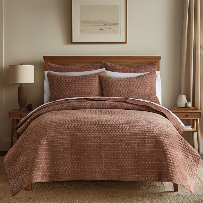 Levtex Home Velvet Stitch Euro Sham - Set of 2 Euro Shams