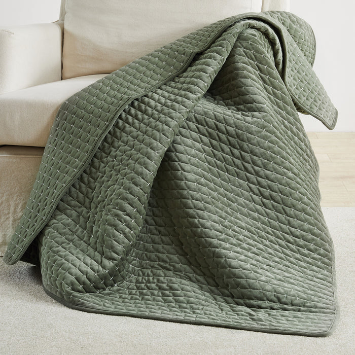 Levtex Home Velvet Stitch Quilted Throw Throws