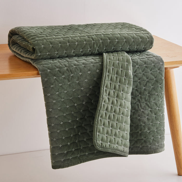 Levtex Home Velvet Stitch Quilted Throw Throws