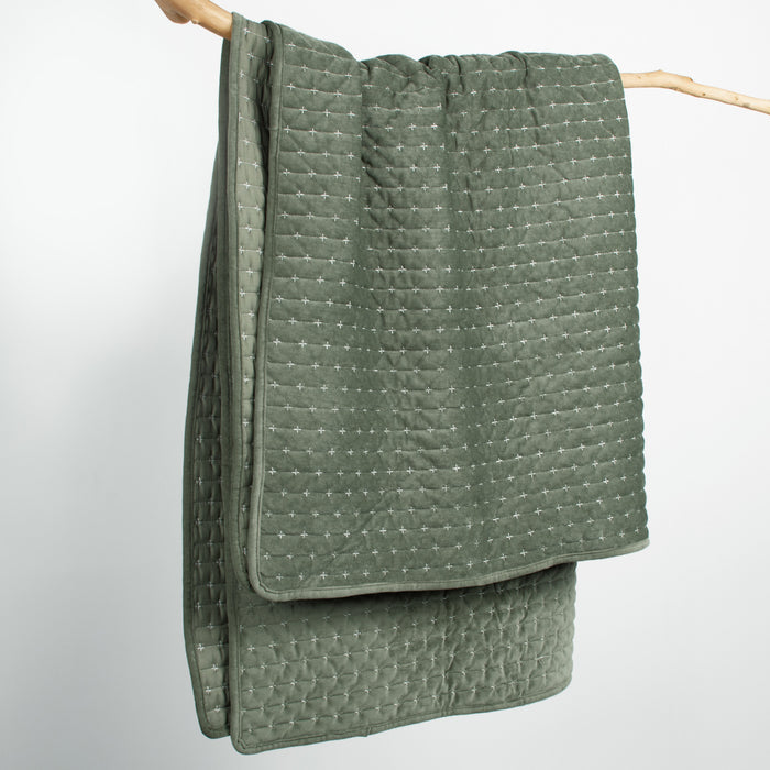 Levtex Home Velvet Stitch Quilted Throw Throws