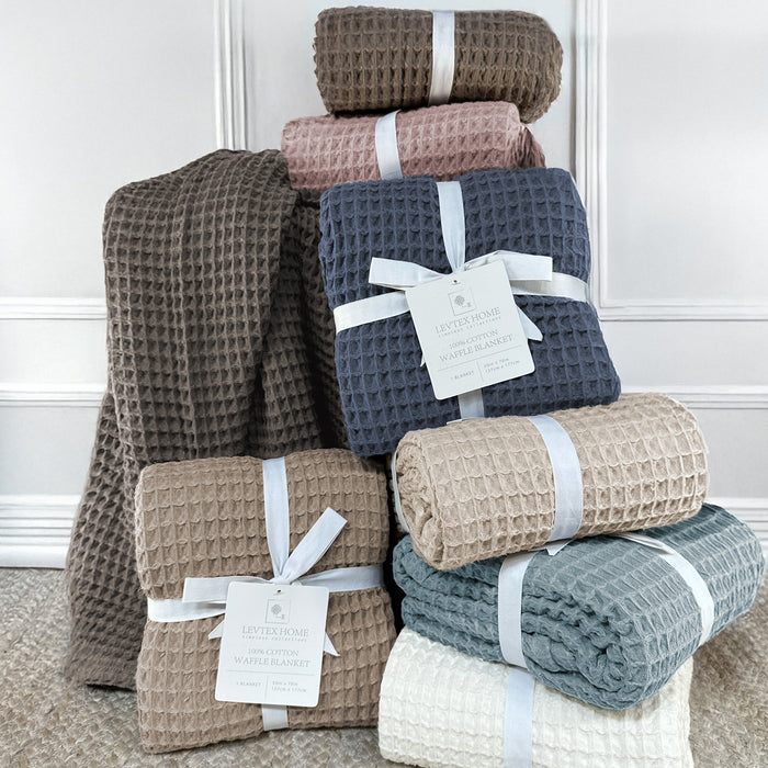 Levtex Home Waffle Blanket Throw Blankets