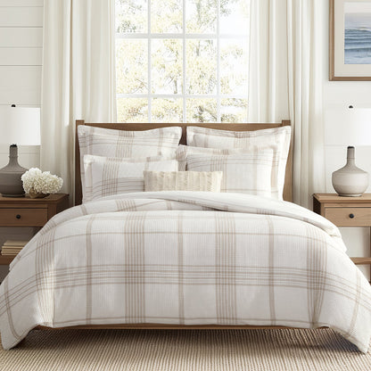 Waffle Plaid Comforter Set