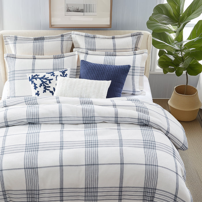 Waffle Plaid Euro Sham Set of 2