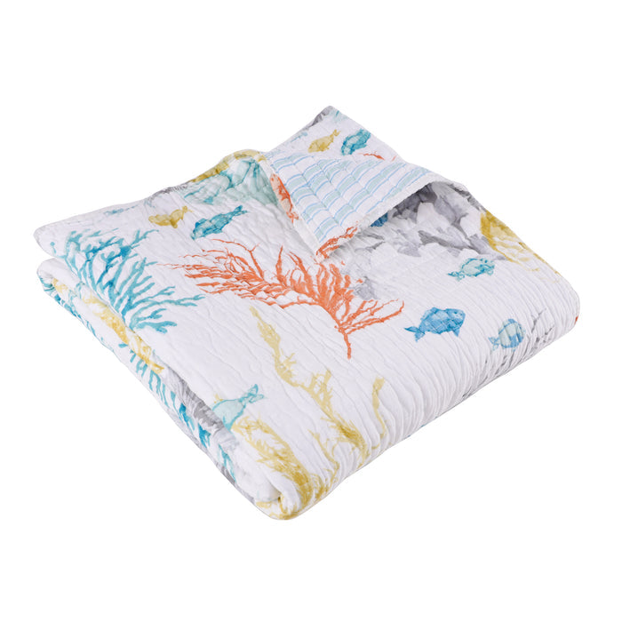 Whimsical Sea Quilted Throw