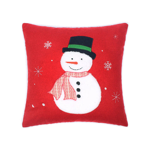 Levtex Home White Pine Applique Snowman Pillow Decorative Pillows