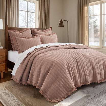 Levtex Home Wilhemina Dusty Rose Quilt Set Quilts